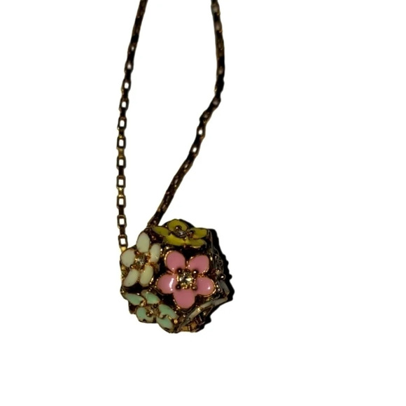 JUICY Couture Rhinestone Flower Pendant Necklace - Picture 1 of 5